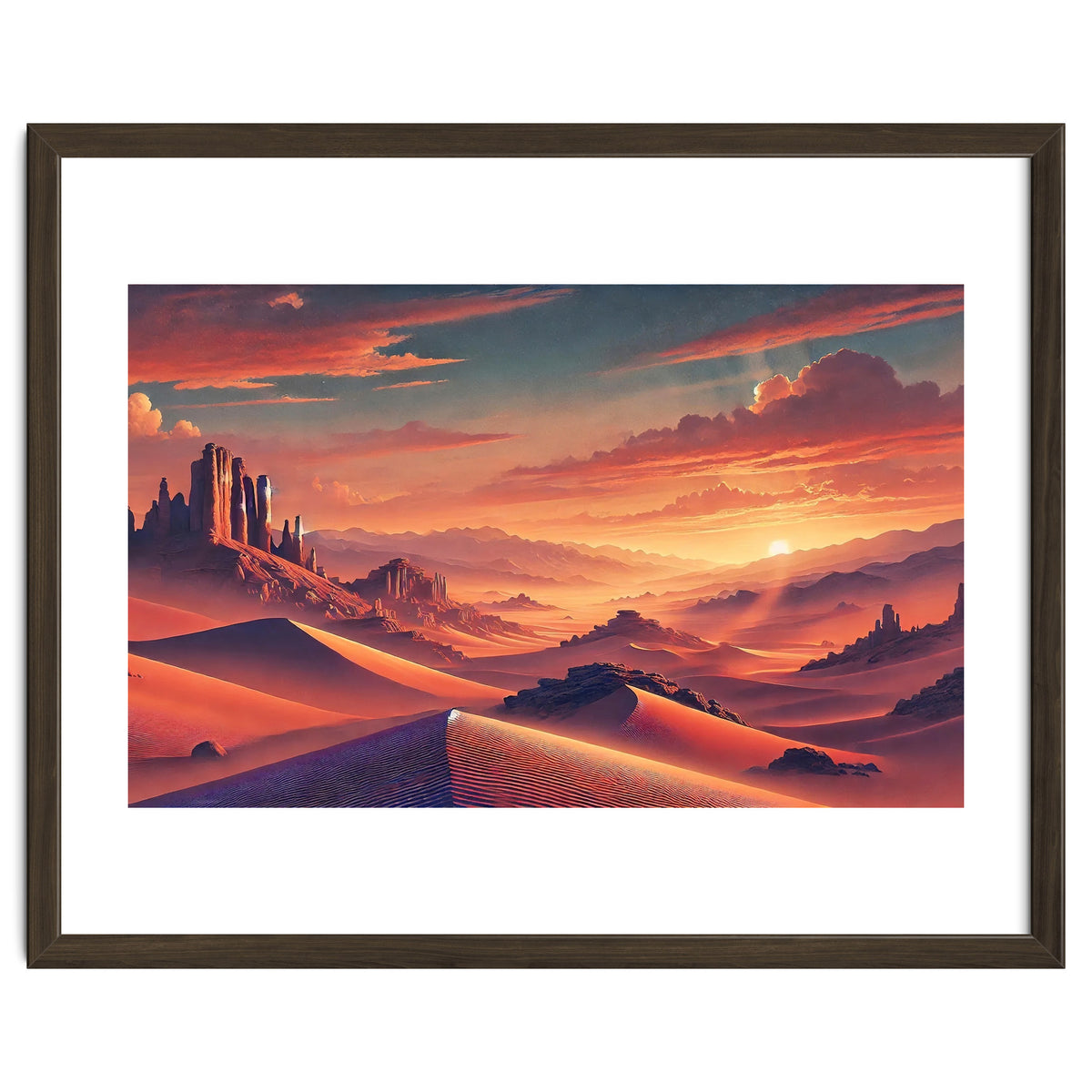 Vintage Chile, Atacama Desert Sunset Poster