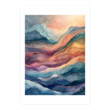Abstract Fluid Mountain Landscape Art (Print Only) thumbnail