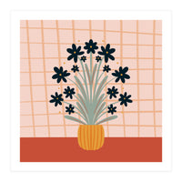 Floral Vase Orange (Print Only)