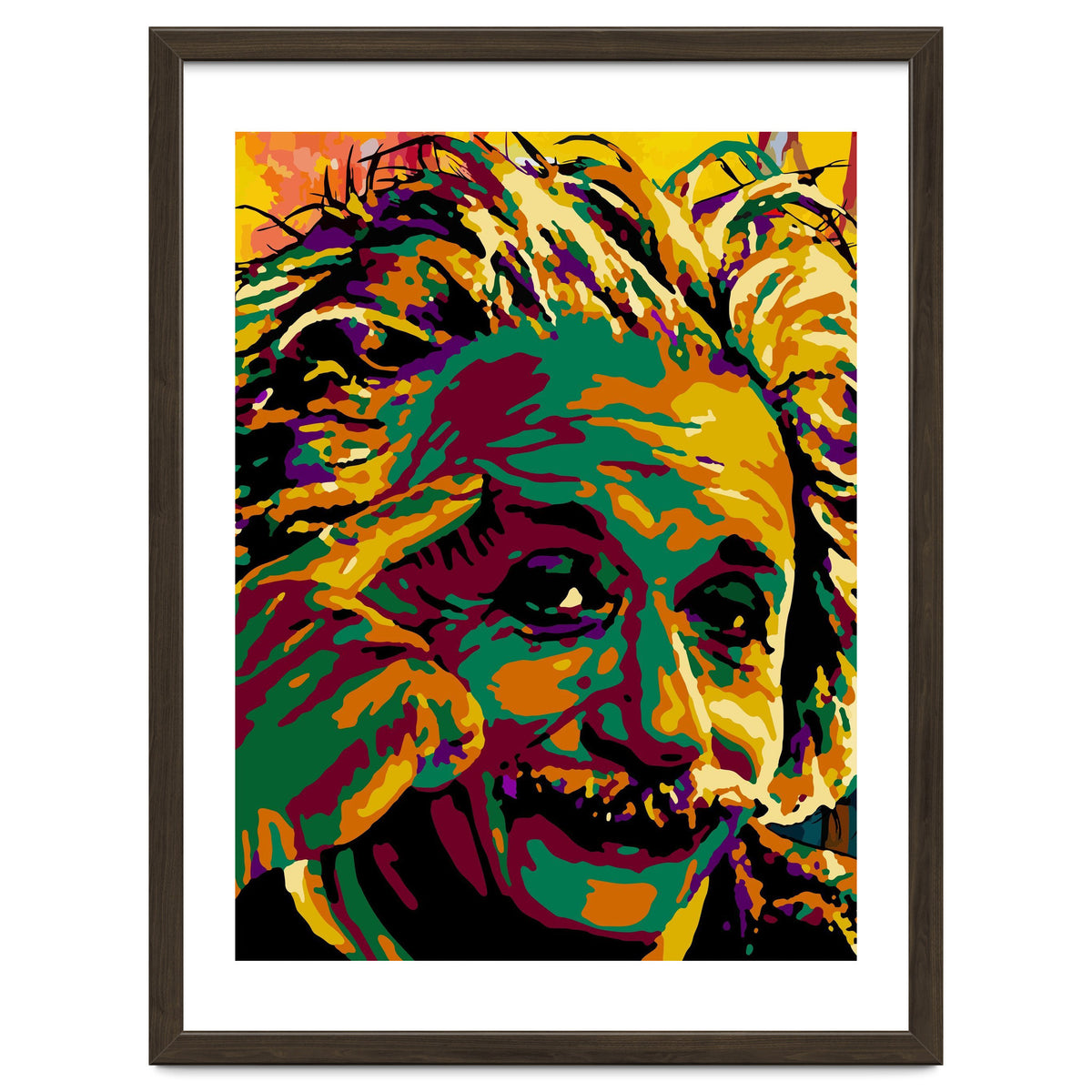 Albert Einstein Colorful Abstract 2