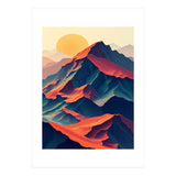 Dramatic Abstract Mountain Sunset Art (Print Only) thumbnail