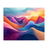 Vibrant Abstract Flowing Peaks Art (Print Only) thumbnail