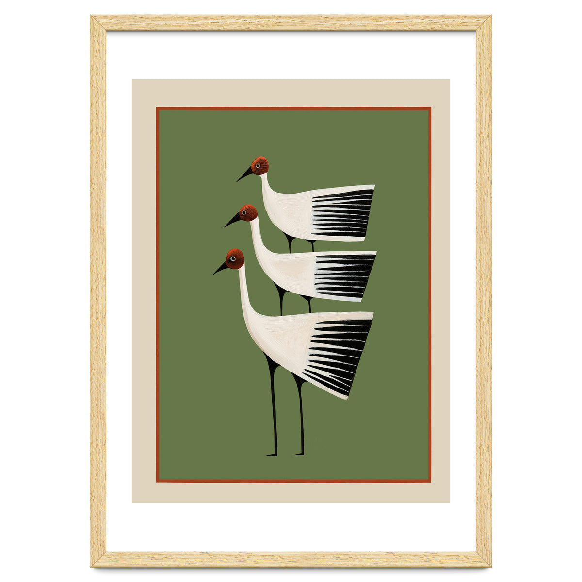 Striped Bird Trio I