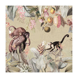 Vintage Exotic Monkeys In African Jungle Landscape (Print Only) thumbnail
