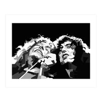Robert Plant & Jimmy Page Black Illustration (Print Only)