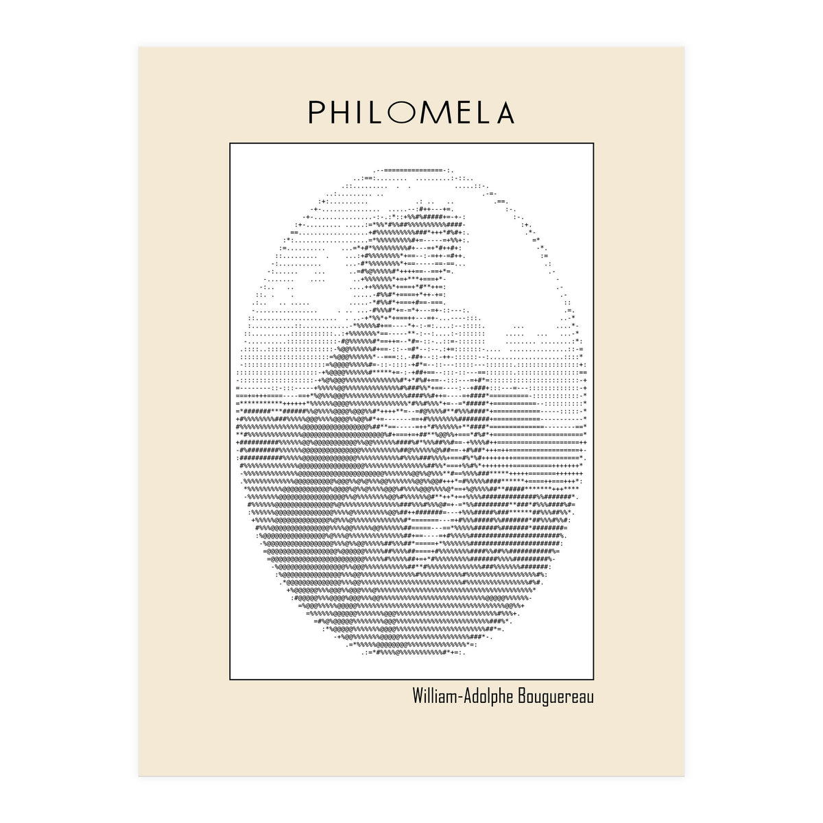 Philomela – William Adolphe Bouguereau (1861) – Ascii Art (Print Only)