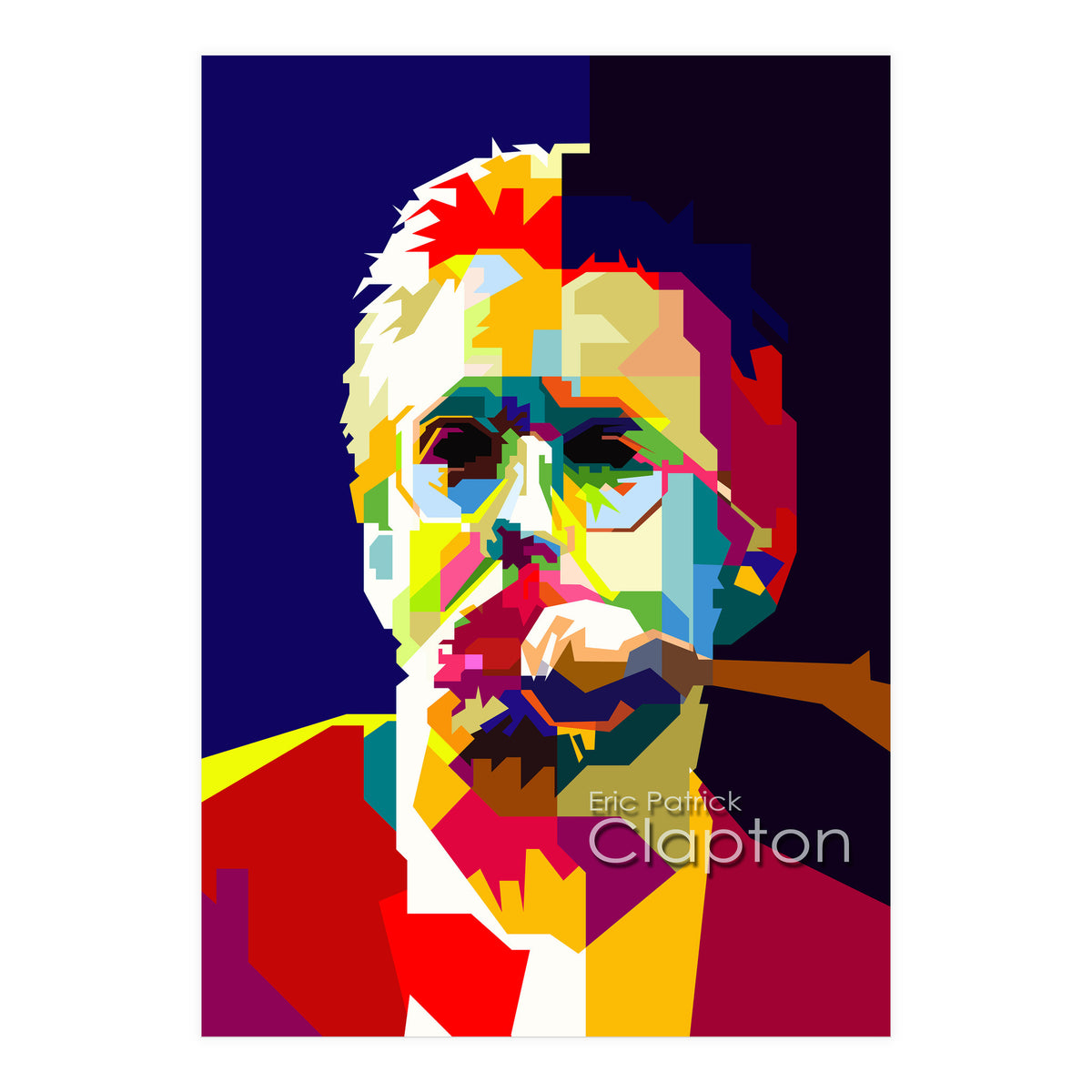 Eric Clapton English Blues Guitarist And Singer Pop Art WPAP (Print Only)
