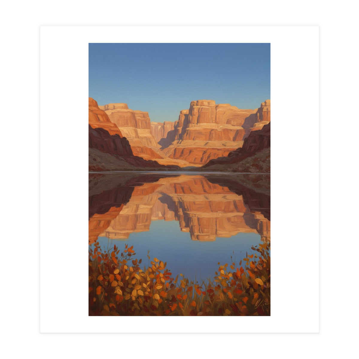 The Silent Echo of Crimson Canyons (Print Only)