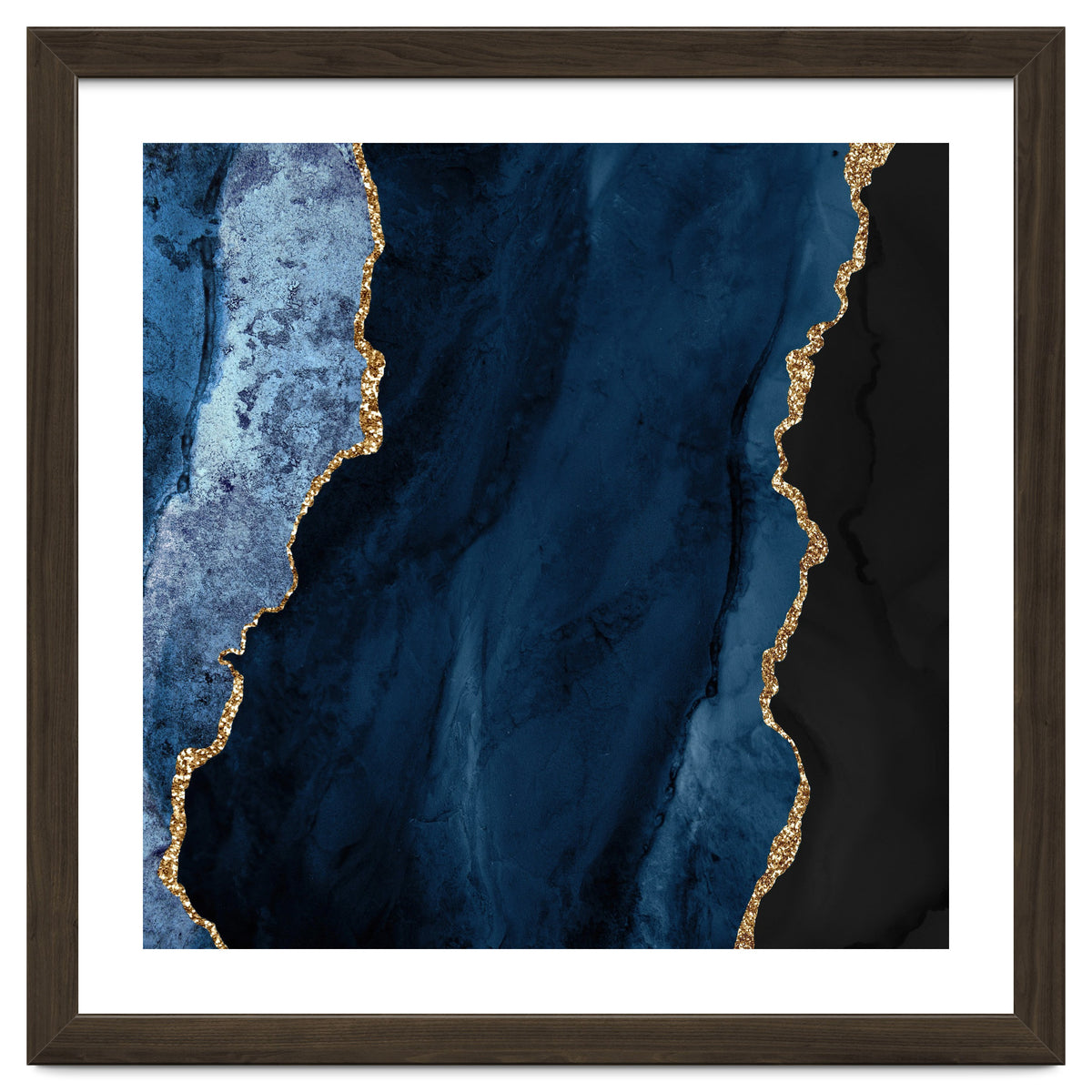 Navy & Gold Agate Texture 01