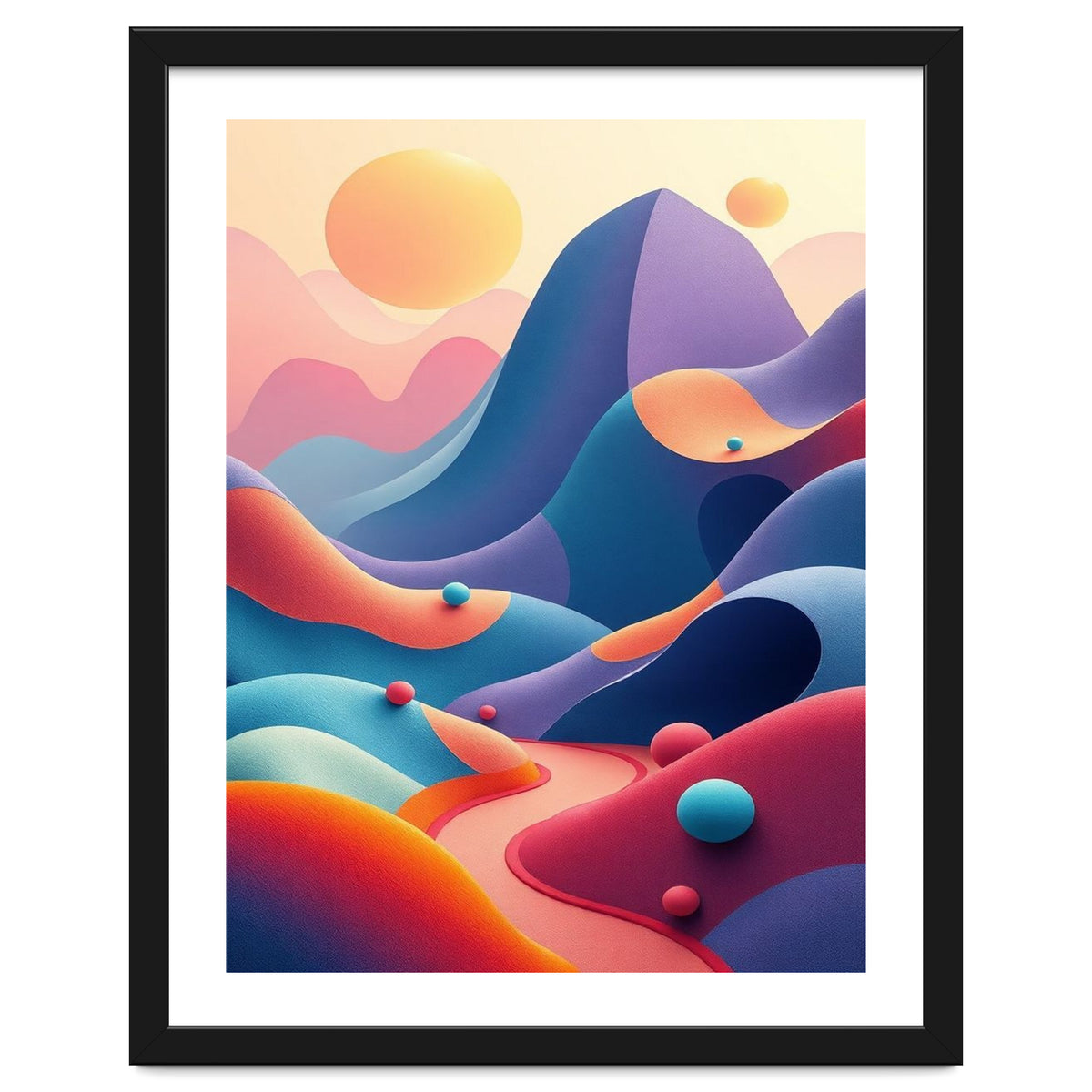 Colorful Surreal Dreamscape Digital Art