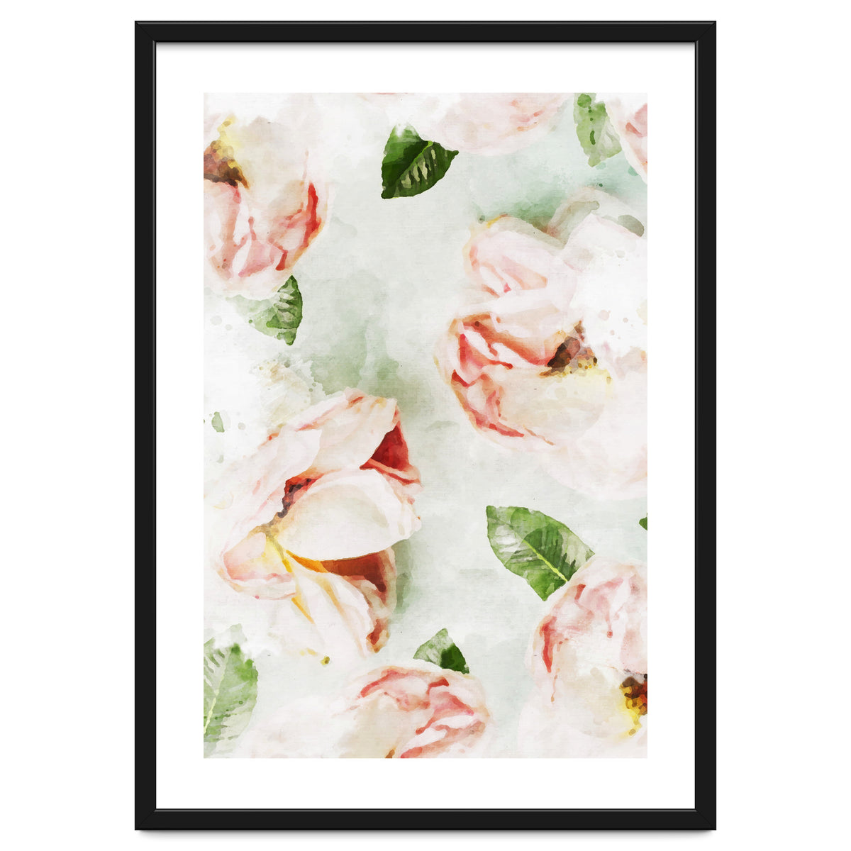 Roses & Foliage Watercolor