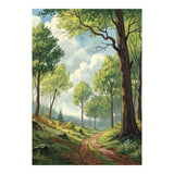 Vibrant Summer Forest Landscape Painting (Print Only) thumbnail