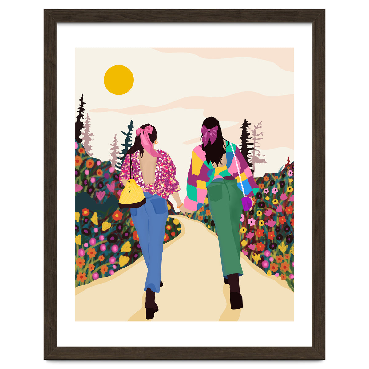 Besties, Best Friends Friendship Fashion, Girl Power Empower Bohemian Travel Companion Soulmates Gift