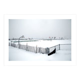 Snow-covered deserted basketball court in winter (Print Only) thumbnail