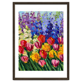 Vibrant Summer Tulip Garden Oil Painting thumbnail