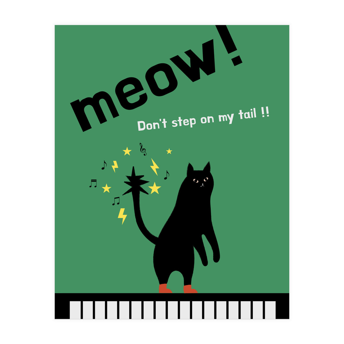 meow! - Dancing Cat (Print Only)