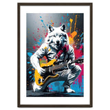 Wolf playing guitar, graffiti thumbnail