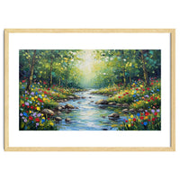 Sunlit Forest Stream