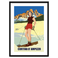 Ski Girl at Cortina D'Ampezzo, Italy