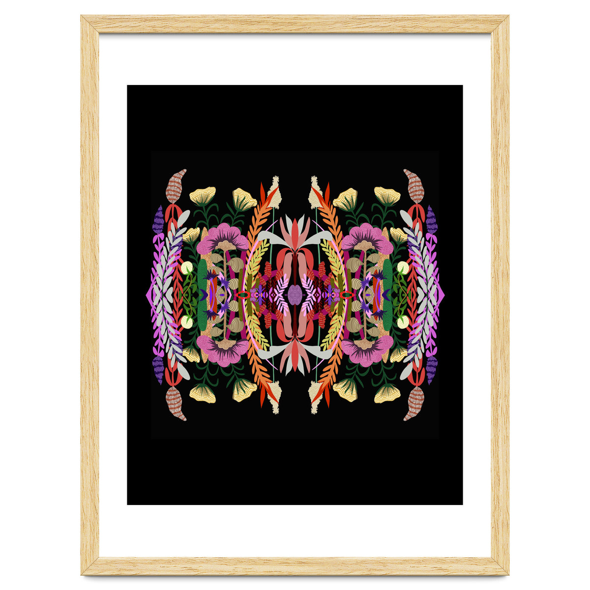 The Butterfly Effect Series 01, Paint Blot Mirror Colorful, Symmetrical Graphic, Eclectic Mandala