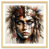 Regal Warrior Woman Watercolor Portrait thumbnail