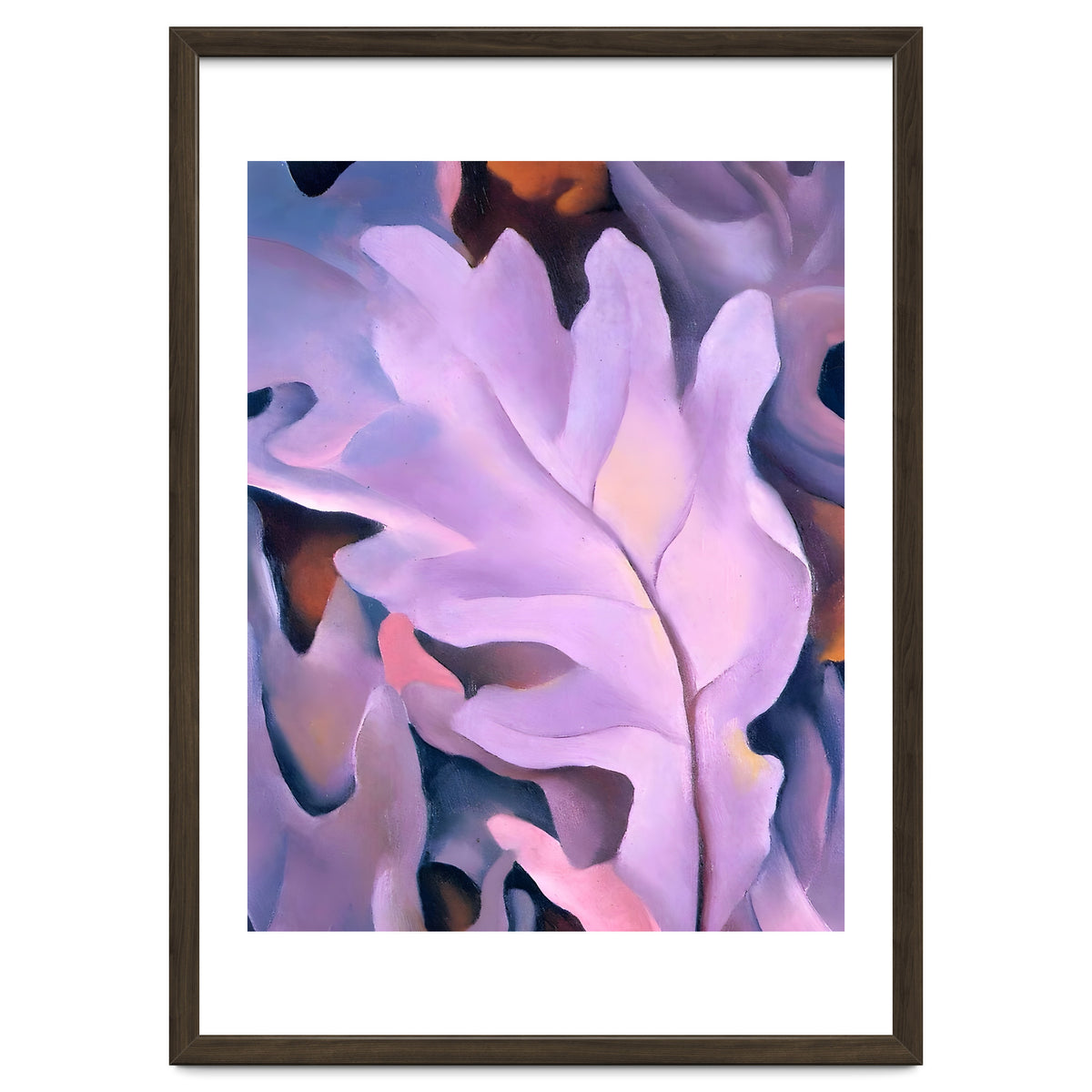 Georgia O’Keeffe – Purple Leaves (1922) | Elegant Botanical Modernist Composition in Rich Violet Tones