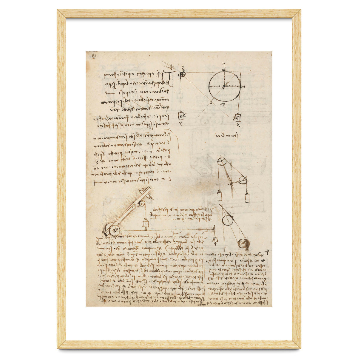 Folio f 172v. Codex Madrid I (Ms. 8937) "Treaty of statics and mechanics", 192 folios with 384 pa...