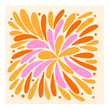 Floral Burst - pink, yellow and orange (Print Only) thumbnail