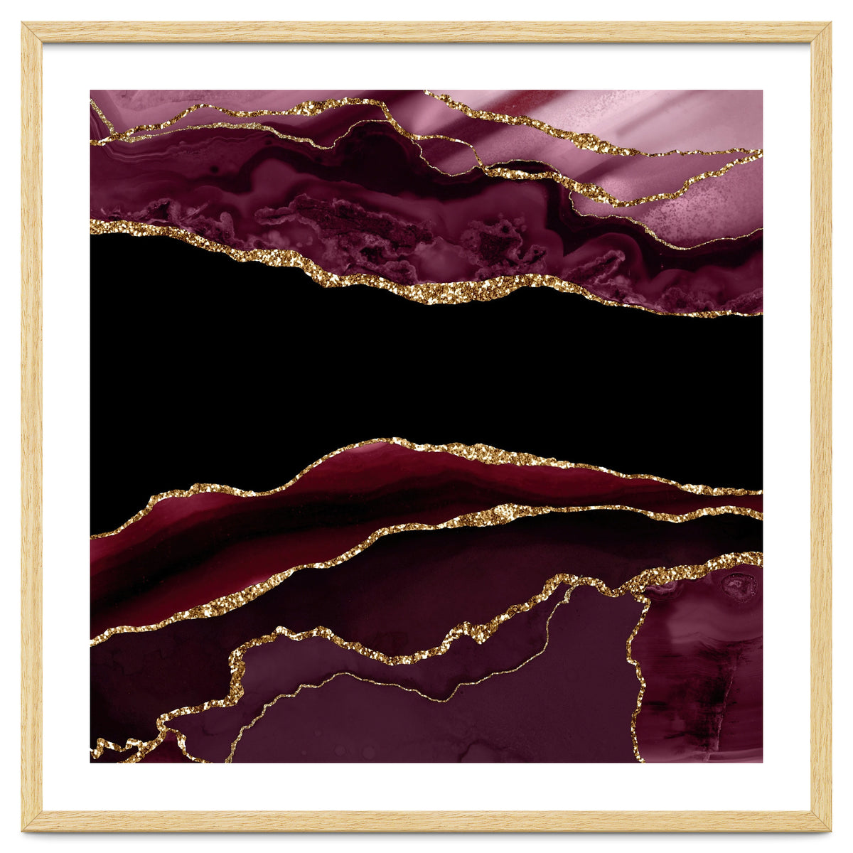 Burgundy & Gold Agate Texture 11