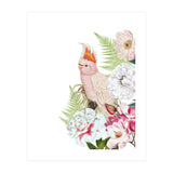 Cockatoo in Flower Jungle  (Print Only) thumbnail