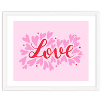 Love hearts - pink and red