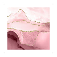 Blush & Gold Agate Texture 05  (Print Only)