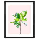 Intimate Energy, Blush Pastel Botanical Plant Minimal Painting, Pink Green Nature thumbnail