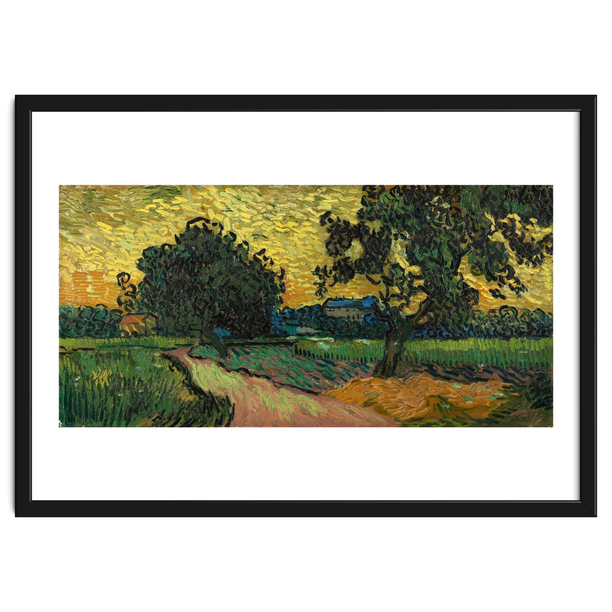 Landscape at Twilight. Date: June 1890, Auvers-sur-Oise. Dimensions: 50.2 cm x 101 cm, 70 cm x 12...