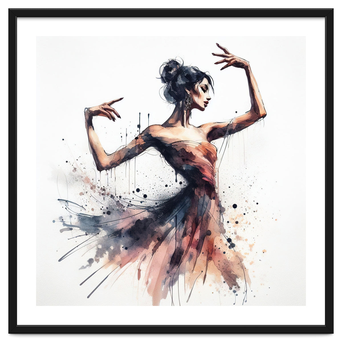 Watercolor Ballet Dancer #1