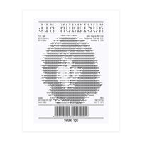 Receipt Art Jim Morrison (Print Only)