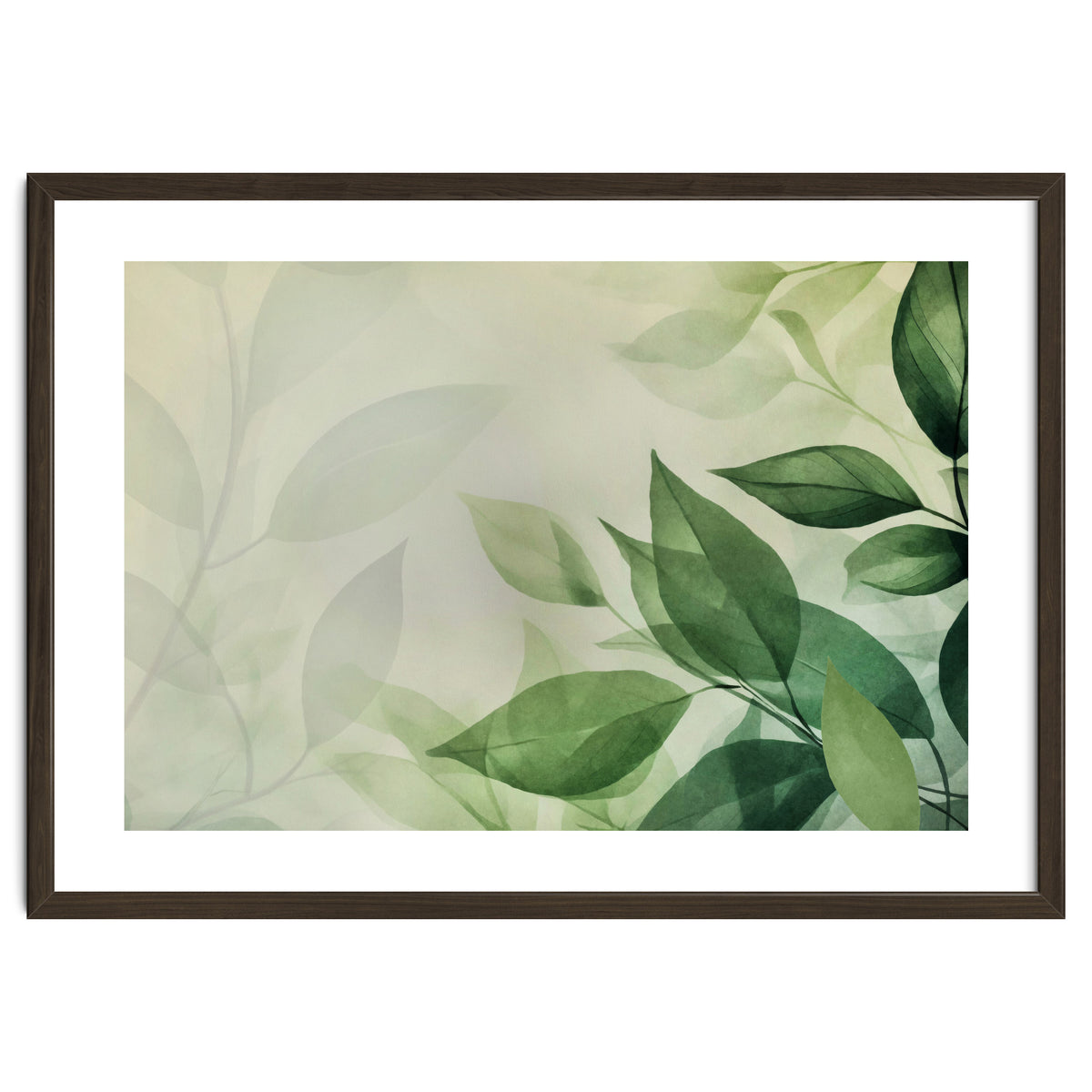 Botanical Serenity Green Leaves