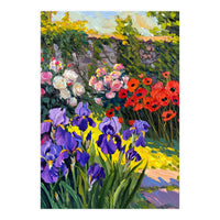 Sun-Drenched Secret Garden Oil Painting (Print Only)