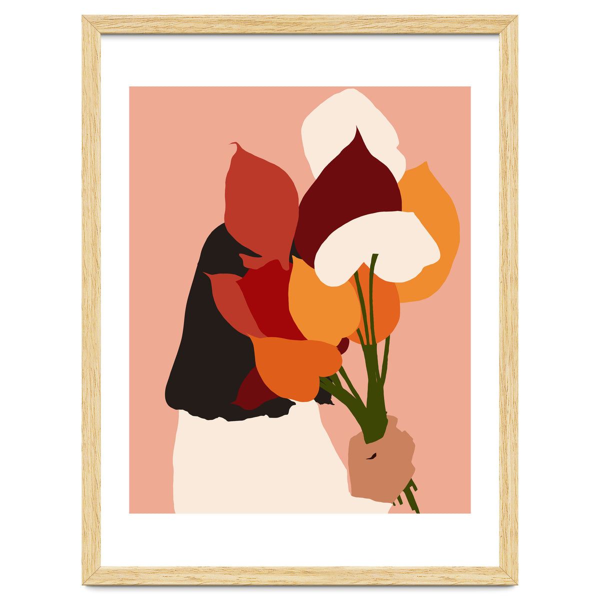 The Comfort Zone, Pastel Bohemian Woman, Floral Self Care Self Love Positivity Growth, Eclectic Boho Concept