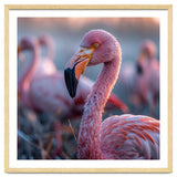 Close Up Of A Pink Flamingo Bird In Natural Light thumbnail