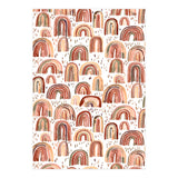 Cute Watercolor Rainbows Terracota (Print Only) thumbnail