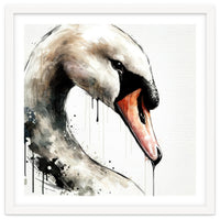 Watercolor Swan Portrait