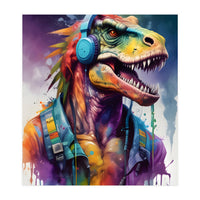 Tyrannosaurus In Headphones Music (Print Only)