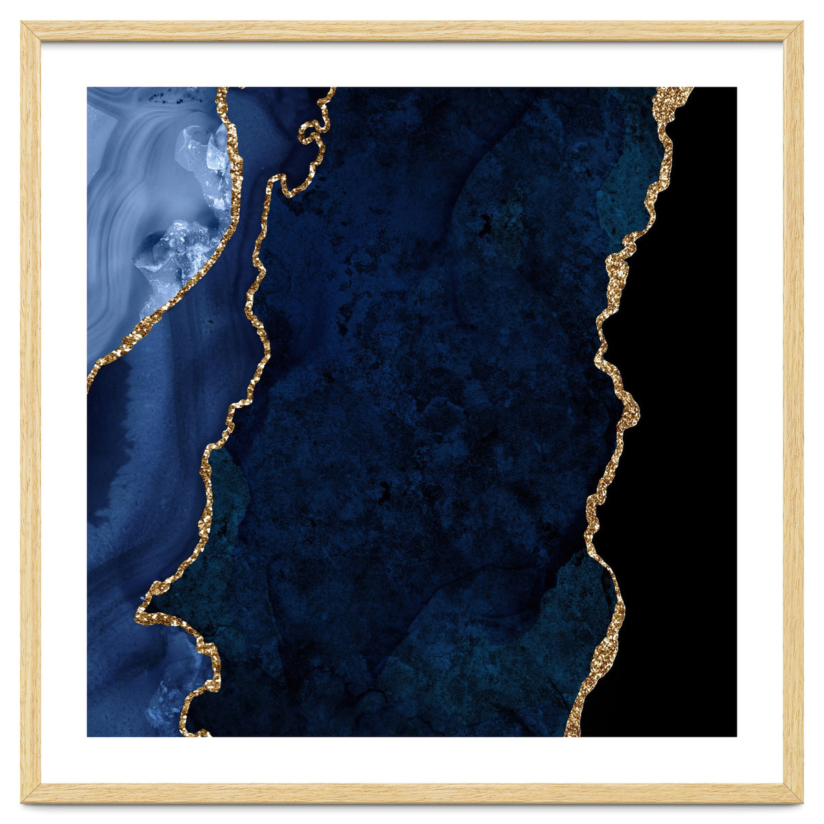 Navy & Gold Agate Texture 15