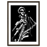 Rahsaan Roland Kirk American Jazz Multi-Instrumentalist in Grayscale thumbnail