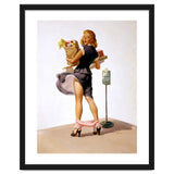 Pinup Sexy Girl Had Funny Accident On A Bus Stop thumbnail