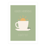 GOOD MORNING COFFEE with birds (Print Only) thumbnail