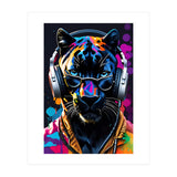 Panther In Headphones And Glasses (Print Only) thumbnail