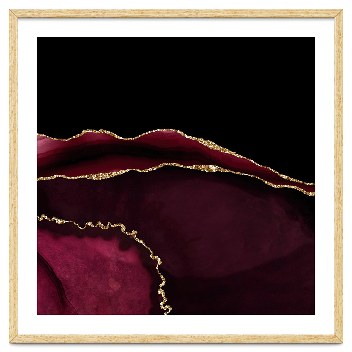 Burgundy & Gold Agate Texture 05