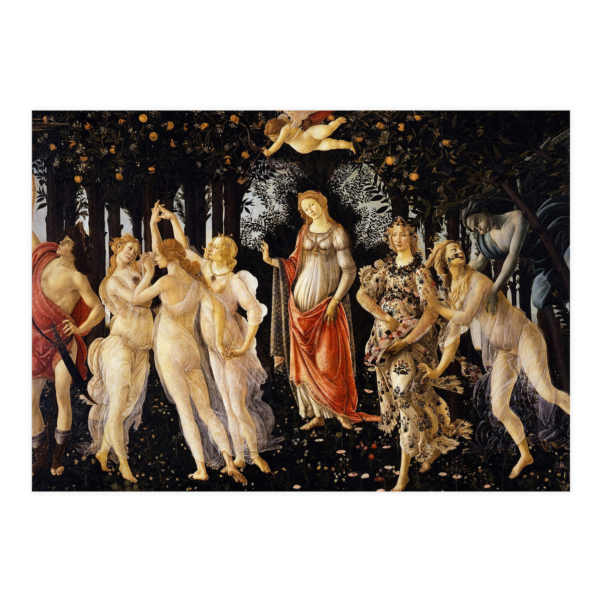 Sandro Botticelli – La Primavera (1482) | Classical Renaissance Masterpiece – Mythological Spring Scene (Print Only)